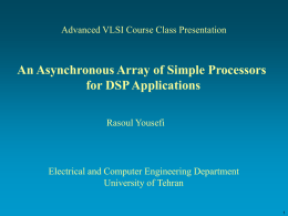 An Asynchronous Array of Simple Processors for DSP Applications