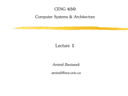 CS116-Computer Architecture - Electrical and Computer Engineering