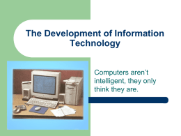 The Development of Information Technology