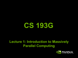 Introduction To Massively Parallel Computing