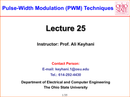 Lecture: PWM Techniques - Ohio State ECE