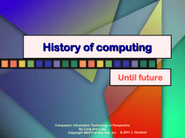 HISTORY OF DATA PROCESSING - Personal web pages for people