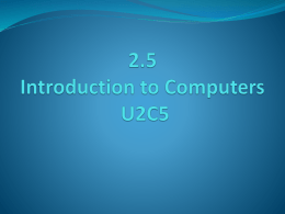 2.5 Introduction to Computersx