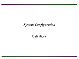 SystemConfiguration