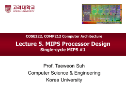 Lec5 Single-Cycle MIPS #1