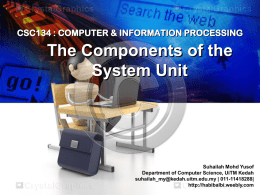 The Components of the System Unit