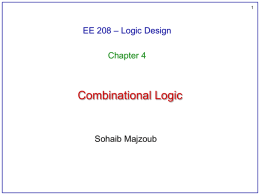 EE208 Chapter 4 - Combinational Logic