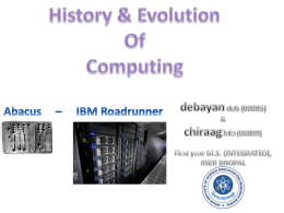 History and Evolution of the Computingm