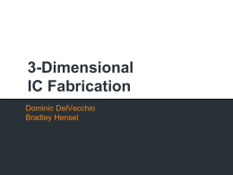 3-Dimensional IC Fabrication