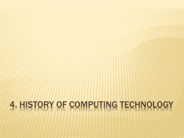 4. History of Computing Technology