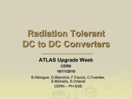 Radiation tolerant ASICs development status.