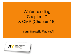 Bonding and CMP
