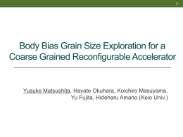 Body Bias Grain Size Exploration for a Coarse Grained