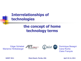 Interrelationships of technologies the concept of home