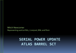 Serial Power Update ATLAS Barrel SCT - Indico