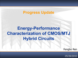 MTJ Switching Energy Analysis