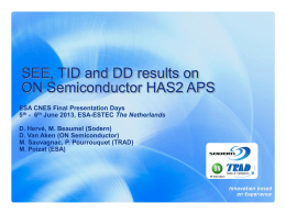 SEE, TID and DD results on Onsemi HAS2 APS