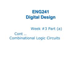 Lecture Notes on ``Combinational Logic Circuits`` (PPT Slides)