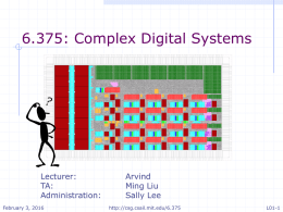 L01-Introductionx - Computation Structures Group