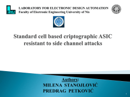 design of side-channel-attack resistive criptographic asics