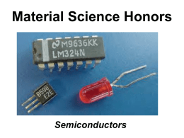 Semiconductors - Material Science