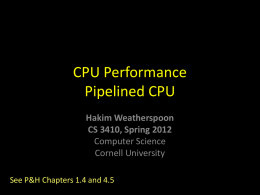 Performance - Cornell Computer Science