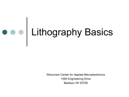 Lithography Basics