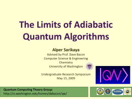 The Limits of Adiabatic Quantum Algorithms