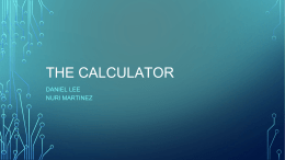 the calculator - D.L.`s Domain