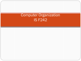 Computer Organization IS F242