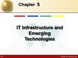 Management Information Systems Chapter 5 IT