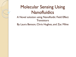 Molecular Sensing Using Nanofluidics