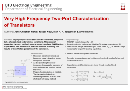 Very High Frequency Two-Port Characterization of