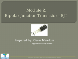 Bipolar Junction Transistor - AnalogElectronics-CM