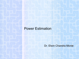 Power Estimation - Elwin Chandra Monie