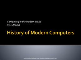 History of Modern Computers