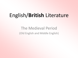 British Lit Medieval Periodx