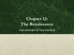 Chapter 12: The Renaissance