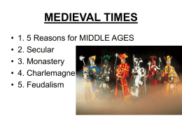 5 REASONS for the MIDDLE AGES - Rabun County School District