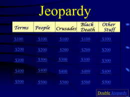 Jeopardy - Norwell Public Schools