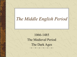 The Middle Language Period PowerPoint