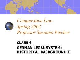 Comparative Law Class 6 - Catholic University of America