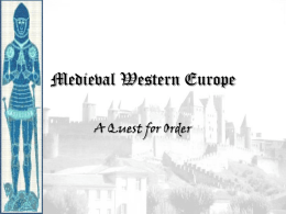 Medieval Western Europe - Adams State University