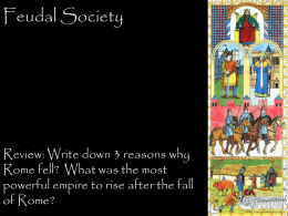 Feudal Society
