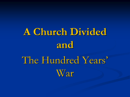 A Church Divided - Mrs. McClelland Medfield Social Studies