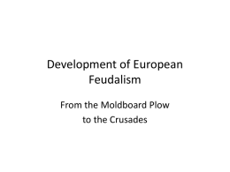 Lecture 28 Origin of European Feudalism