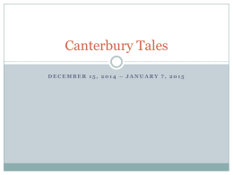 The Canterbury Tales - Neshaminy School District