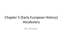 Early European History Vocabulary Illustrationsx