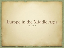 Europe in the Middle Ages - Houston Independent School District