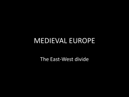 Medieval Europe Lecture